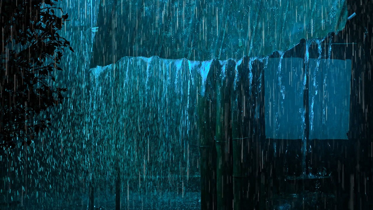 (NO ADS) Fall Asleep in 3 Minutes🌧️Deep, Cozy Heavy Rain & Gentle Thunder on Tin Roof for Calm Sleep