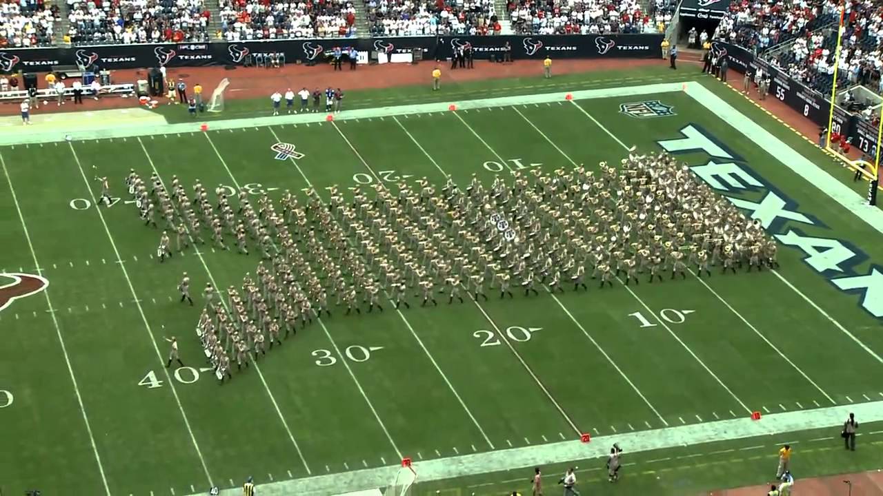 Texas Aggie Band Halftime Drill Reliant Stadium Sept 2011