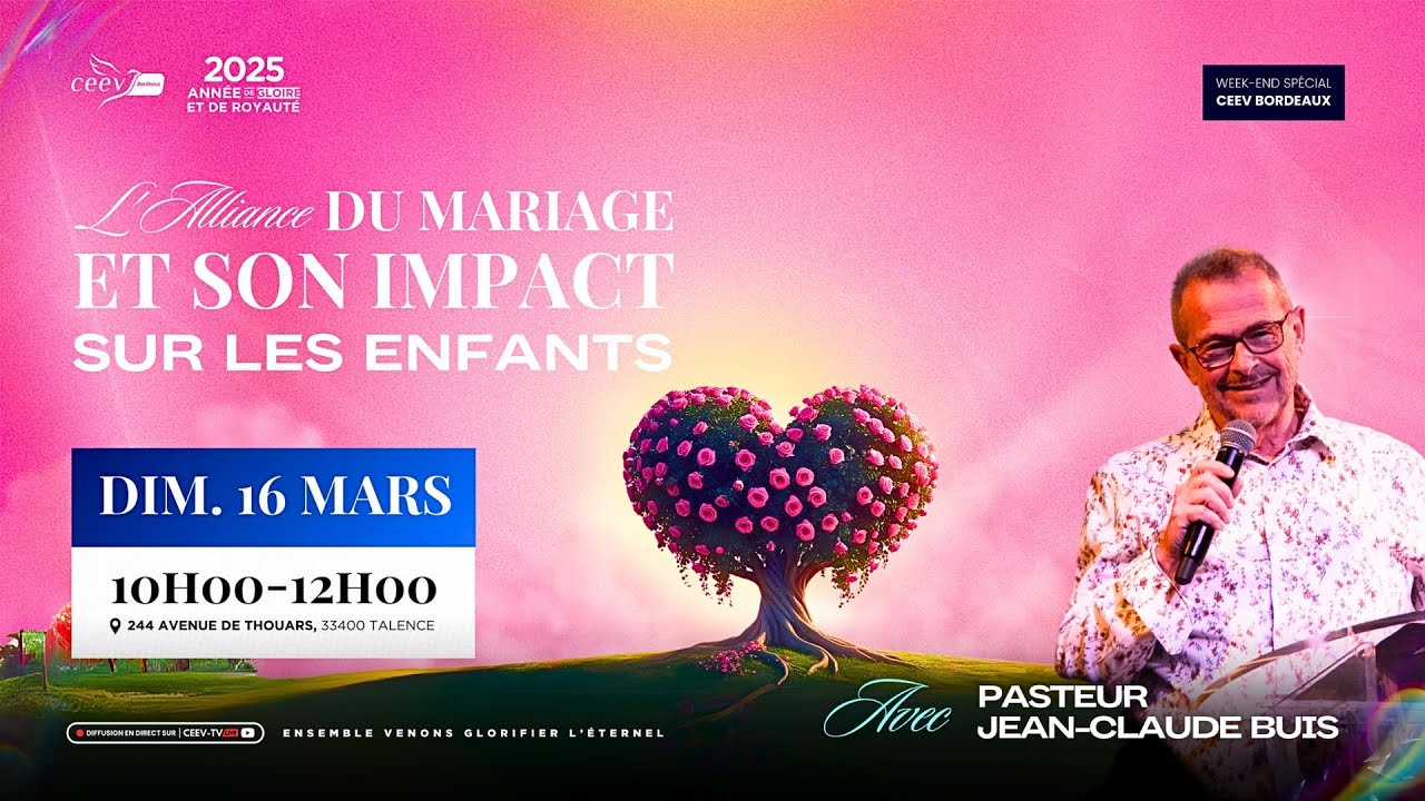 L'Alliance du mariage et son impact sur les enfants | Pasteur Jean-Claude BUIS