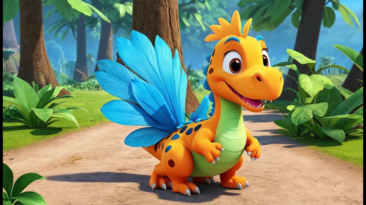 Dino Hen Goes Camping | Funny Dinosaur Chicken Camping Kids Nursery Rhyme Animation