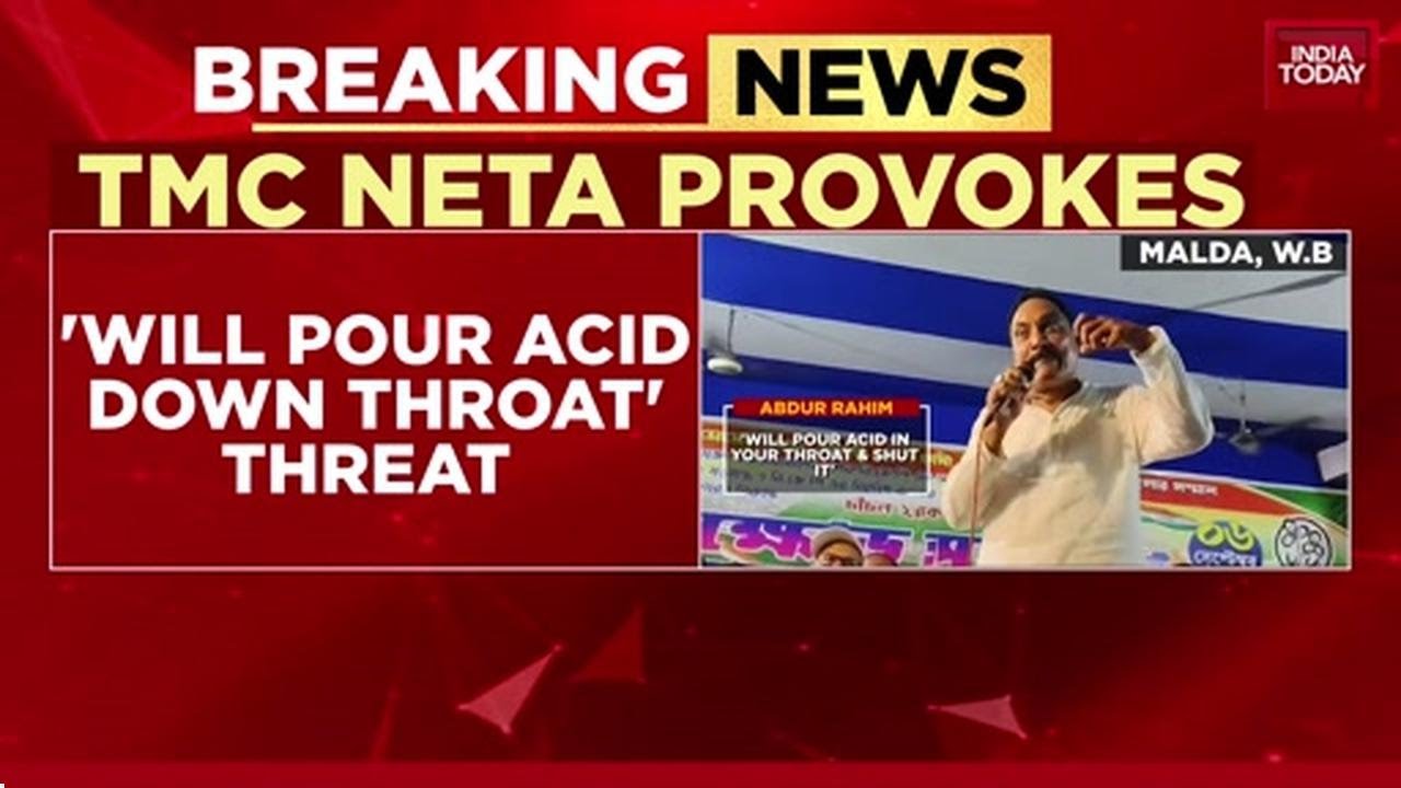 'Will Pour Acid Down Your Throat': TMC MLA's On-Cam Threat To BJP MLA | India Today