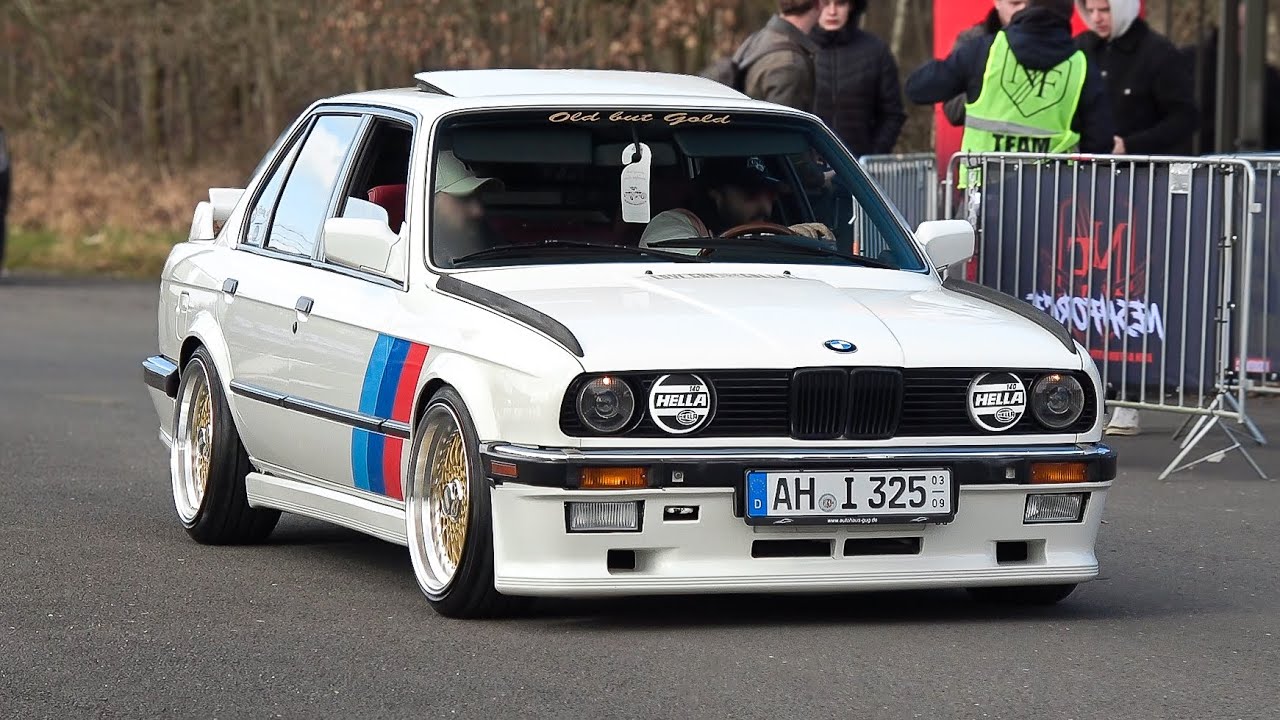 Cars arriving European Car Show 2025- Chaser, Pandem Golf 6, E30, R32, Golf 1, E38...