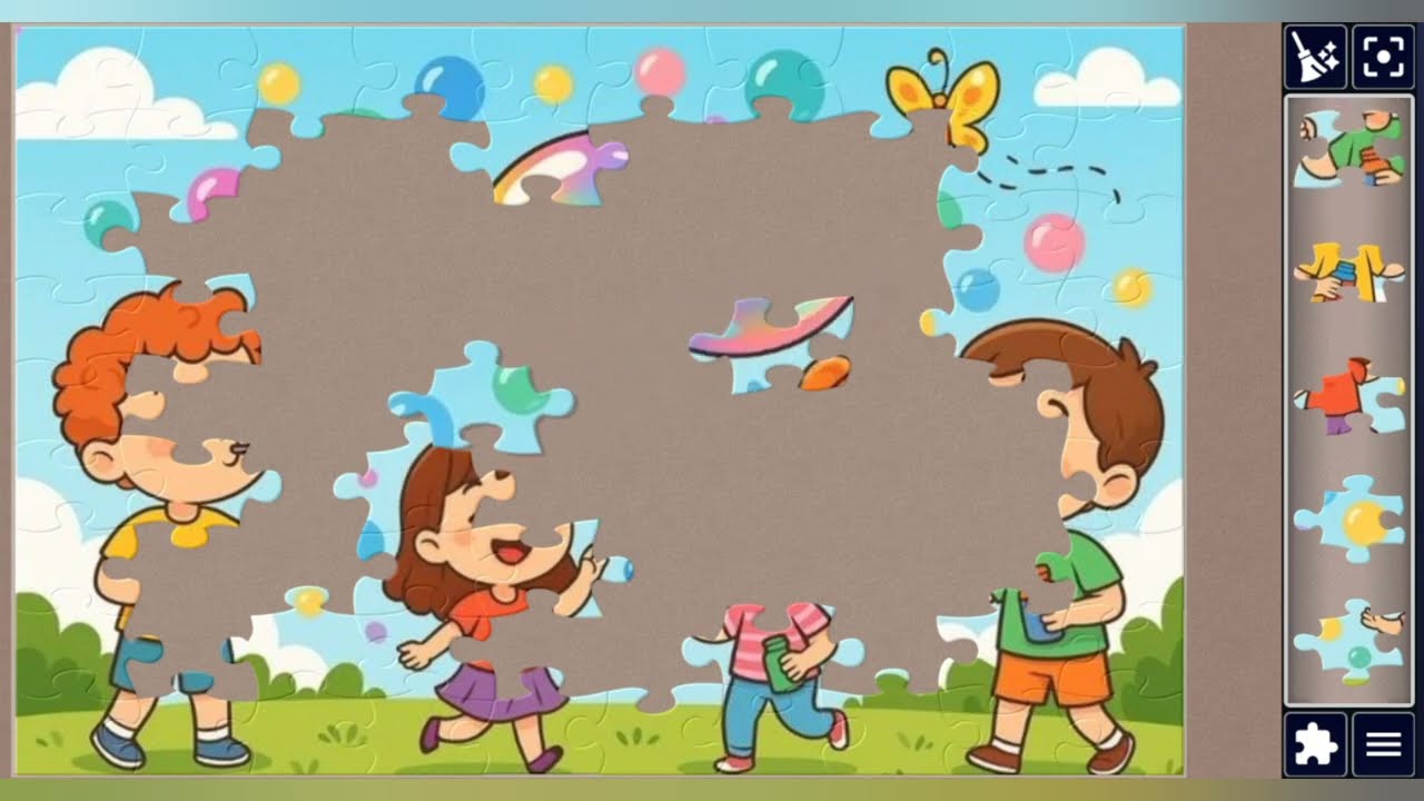 Happy kids Playing with Bubbles🫧🌈🎉🧩//@jigsawpuzzlezone 
