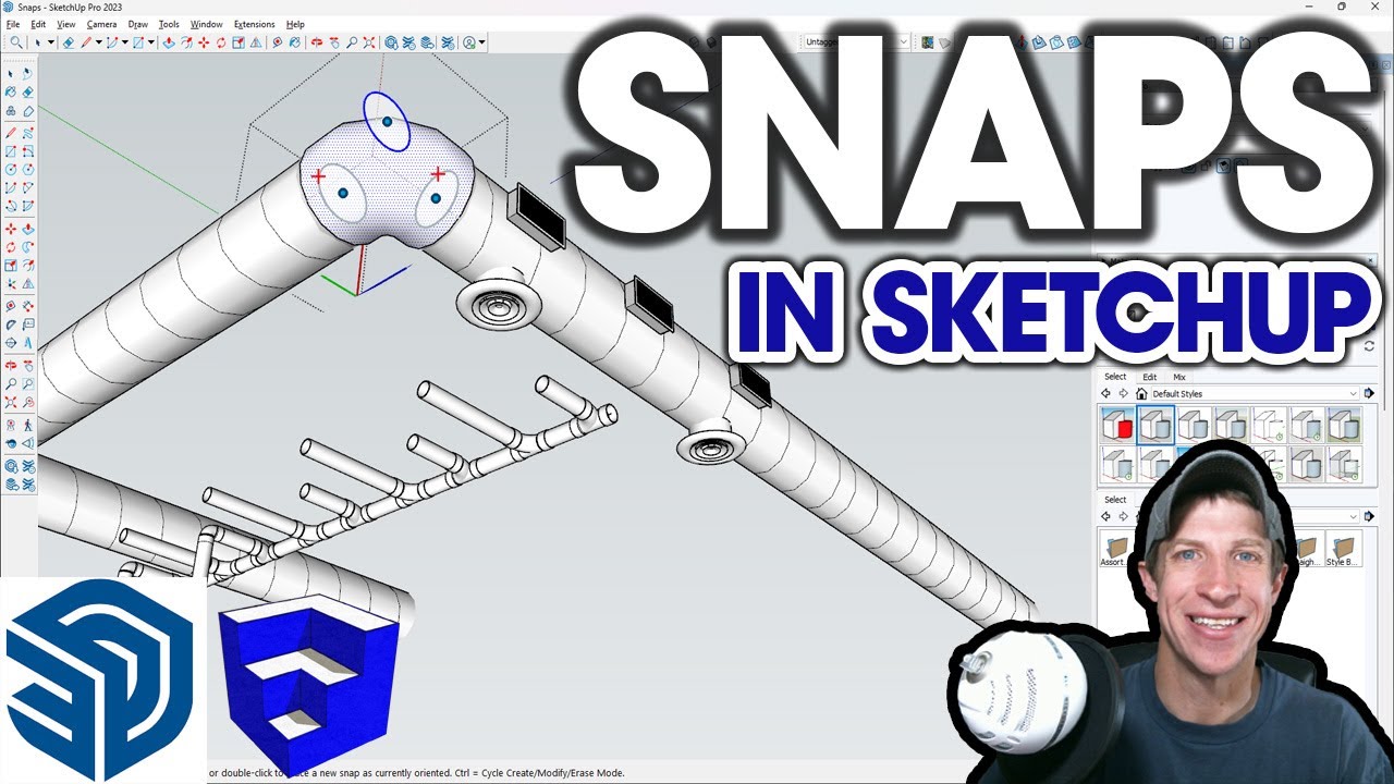 Как использовать функцию SNAPS в SketchUp! (РУКОВОДСТВО ПО НОВОЙ ФУНКЦИИ)