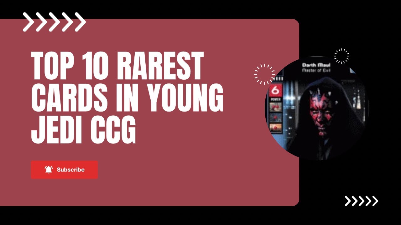 Top 10 RAREST and IMPOSSIBLE to Find Young Jedi CCG Cards