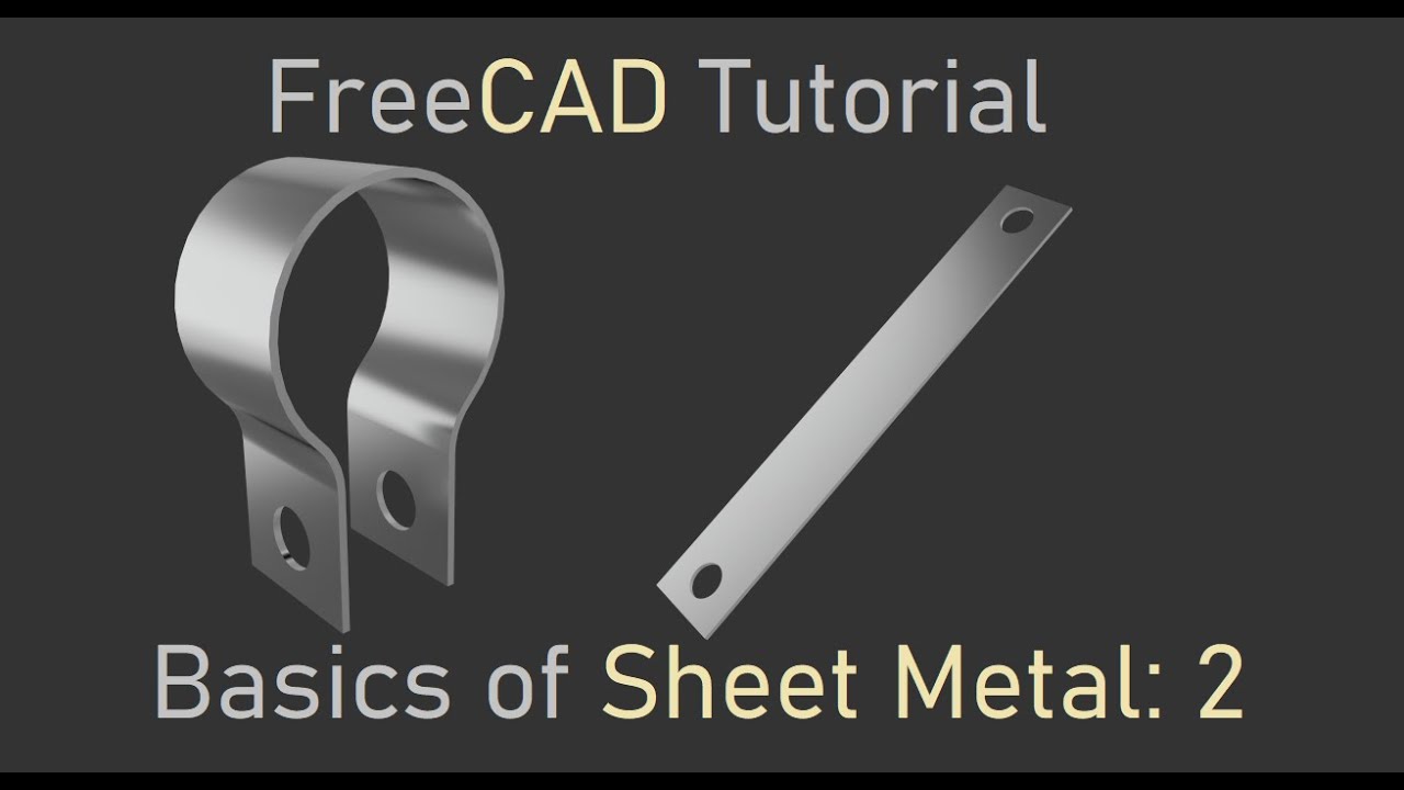 Учебное пособие по FreeCAD | Основы листового металла 2 для начинающих: модель стального кронштейна