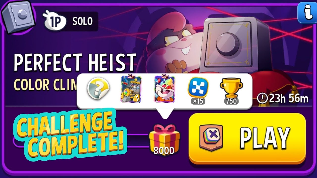 Perfect Heist Color Climb Match Masters Solo Challenge Score 8000 10 Moves