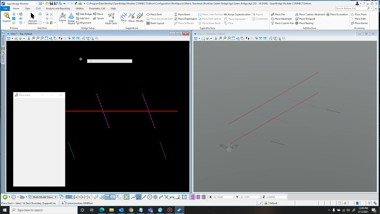 OpenBridge Modeler Tutorial 3 - SupportLine and Deck