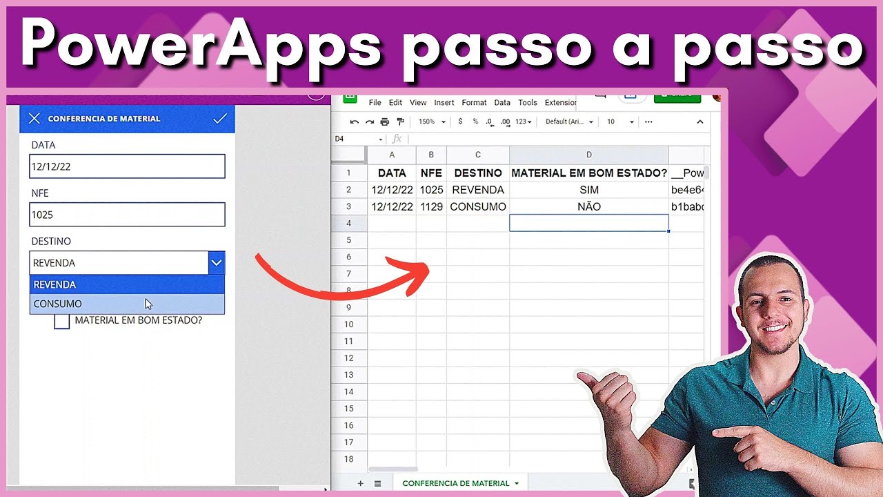 PowerApps Passo a Passo | Construindo um Aplicativo para Controle de Chegada de Materiais