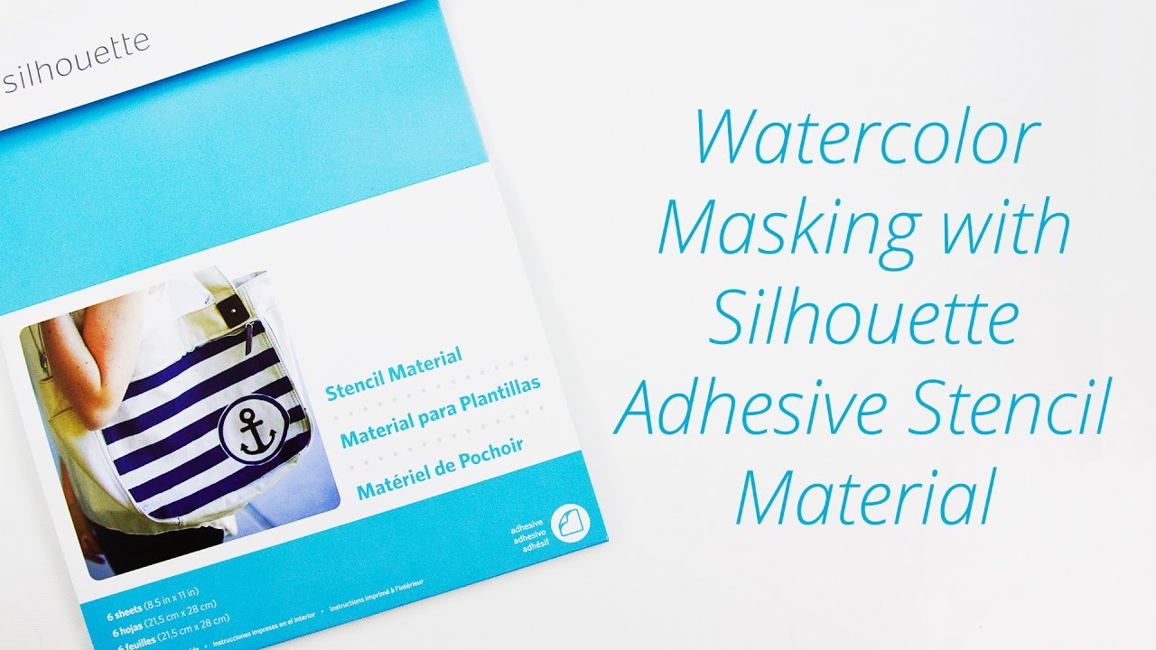 Watercolor Masking with Silhouette Adhesive Stencil Sheets / Stencil Material