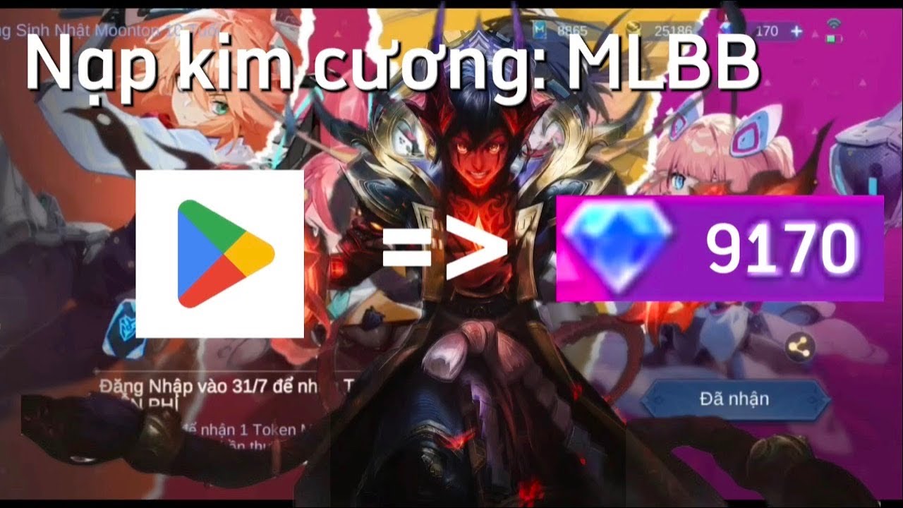 Nạp Kim Cương Mobile Legends: Bang Bang siêu dễ chỉ cần tài khoản ngân hàng | Nạp Kim Cương MLBB