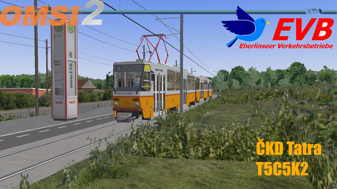 ČKD Tatra T5C5K2 (Szépilona) | Eberlinsee/Schönau | Eberlinsee line 4 | Omsi 2