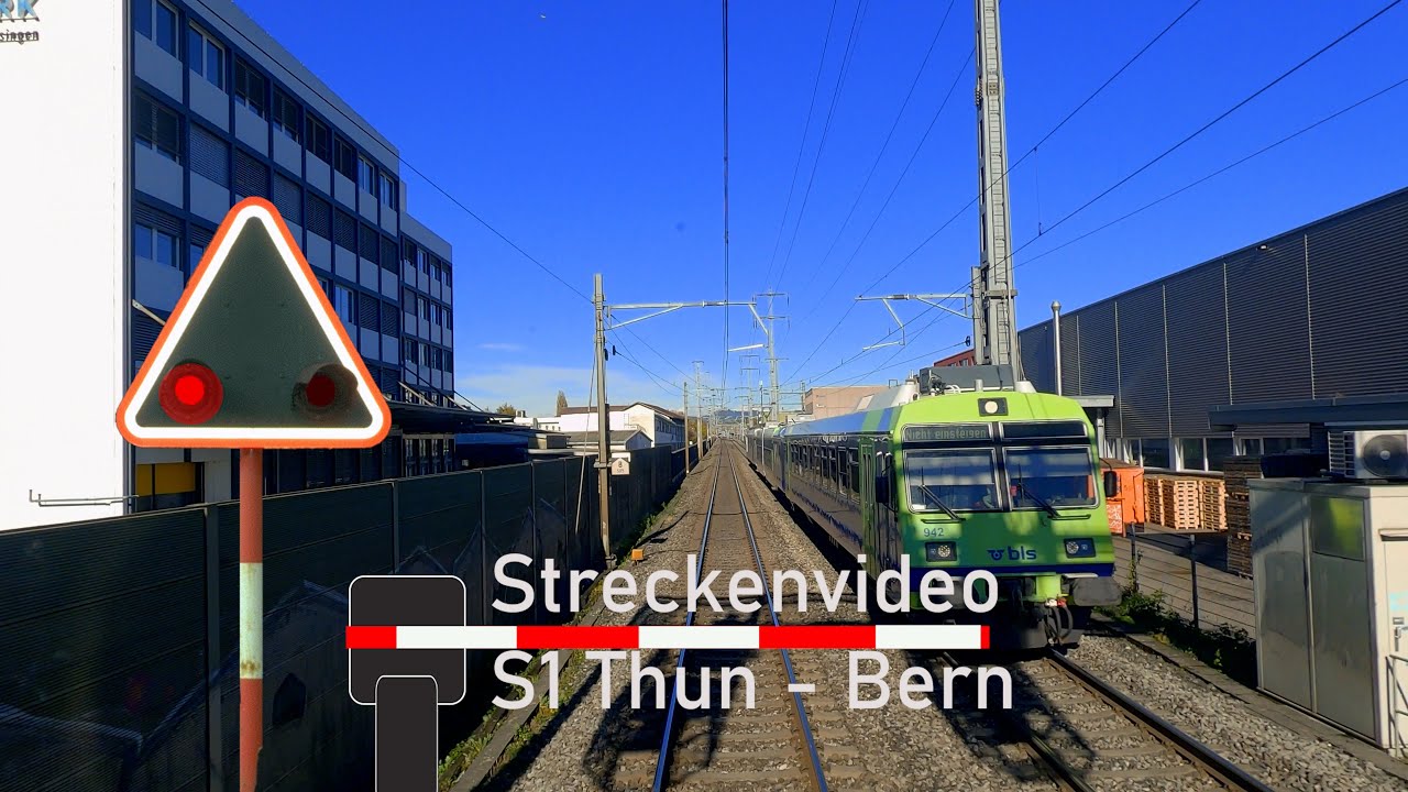 cab ride / Führerstandsmitfahrt S1 Thun - Bern