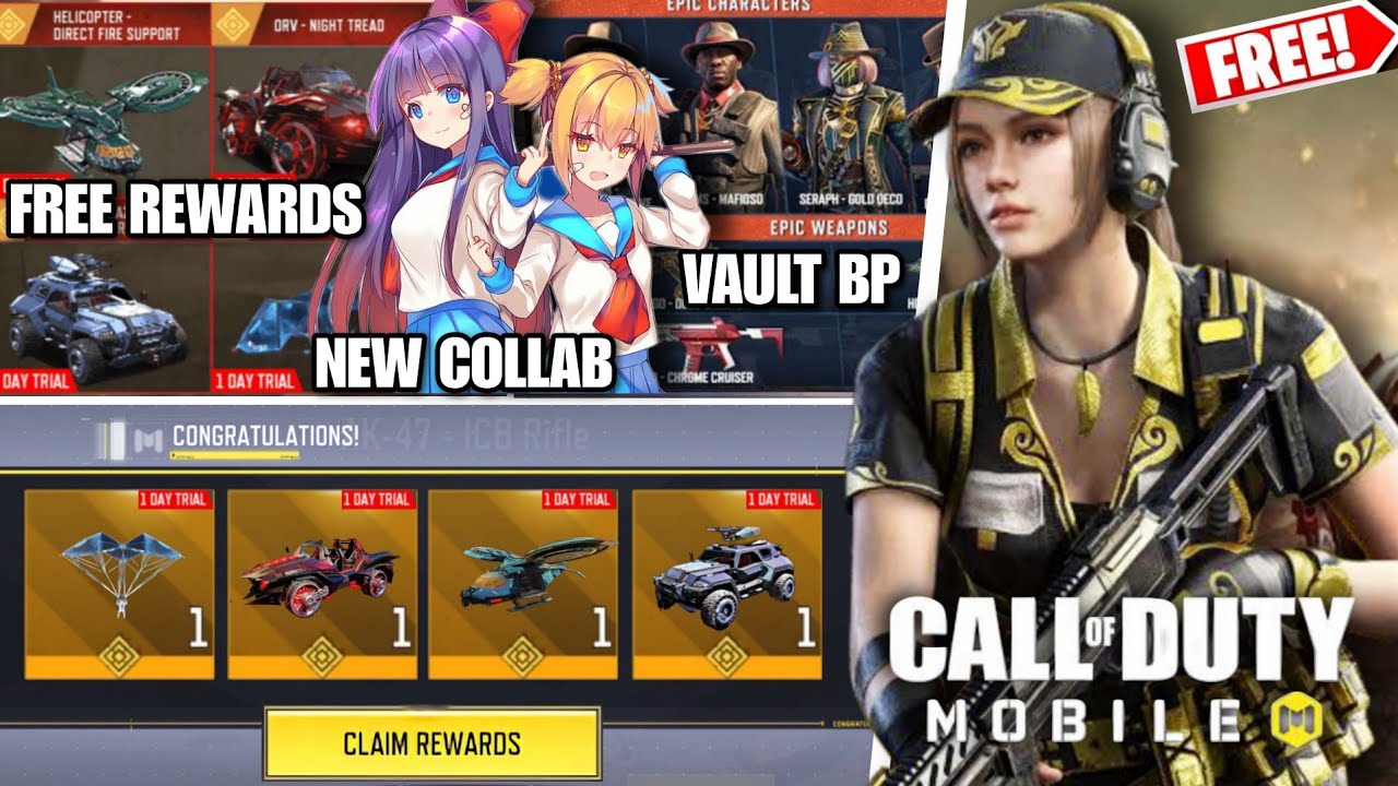 Season 3 New Collaboration | Upcoming Free Legendary Event |Season 3 All Vault Battle pass Codm 2026