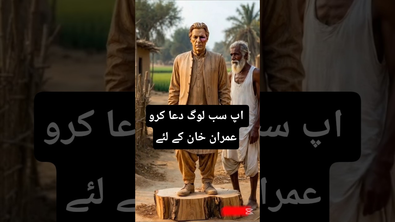 Imran Khan&rsquo;s Injured Eye: A Painful Masterpiece in Wood #ImranKhan #PTI#ImranKhanStatus