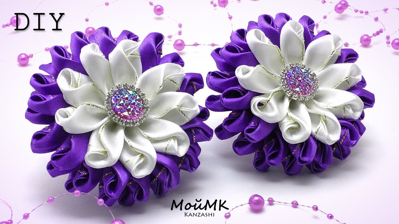ПЫШНЫЕ ЦВЕТЫ КАНЗАШИ МК DIY LUSH KANZASHI FLOWERS