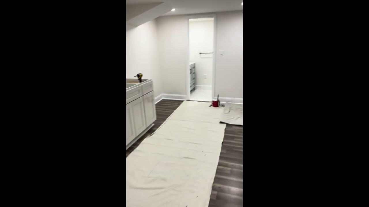 Basement finishing project in Churchville PA