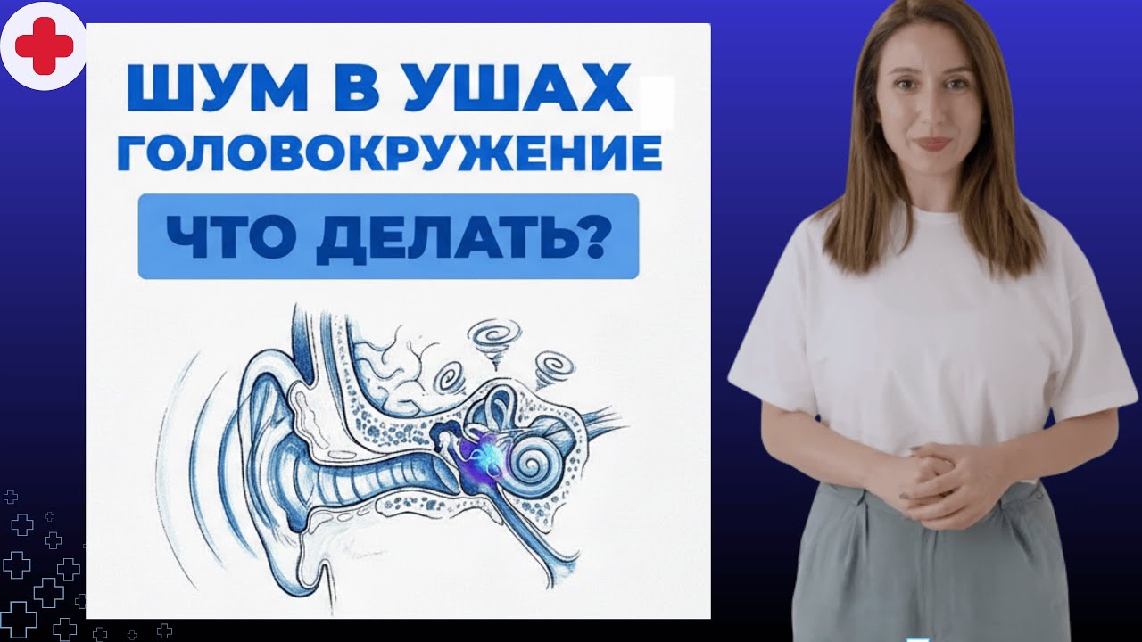 ШУМ в УШАХ, звон или свист в ухе. ГОЛОВОКРУЖЕНИЕ. Что делать. Причины, психосоматика.