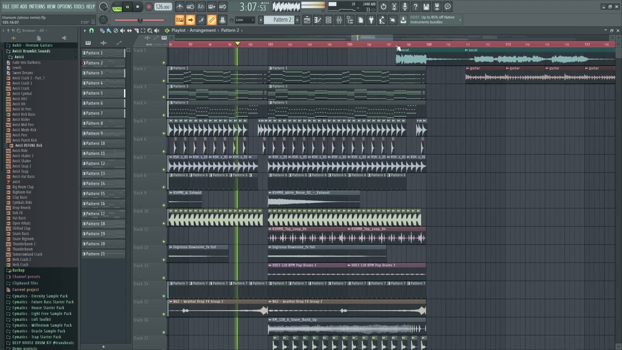 David Guetta - Titanium (Alesso Remix) FL studio remake + FREE FLP