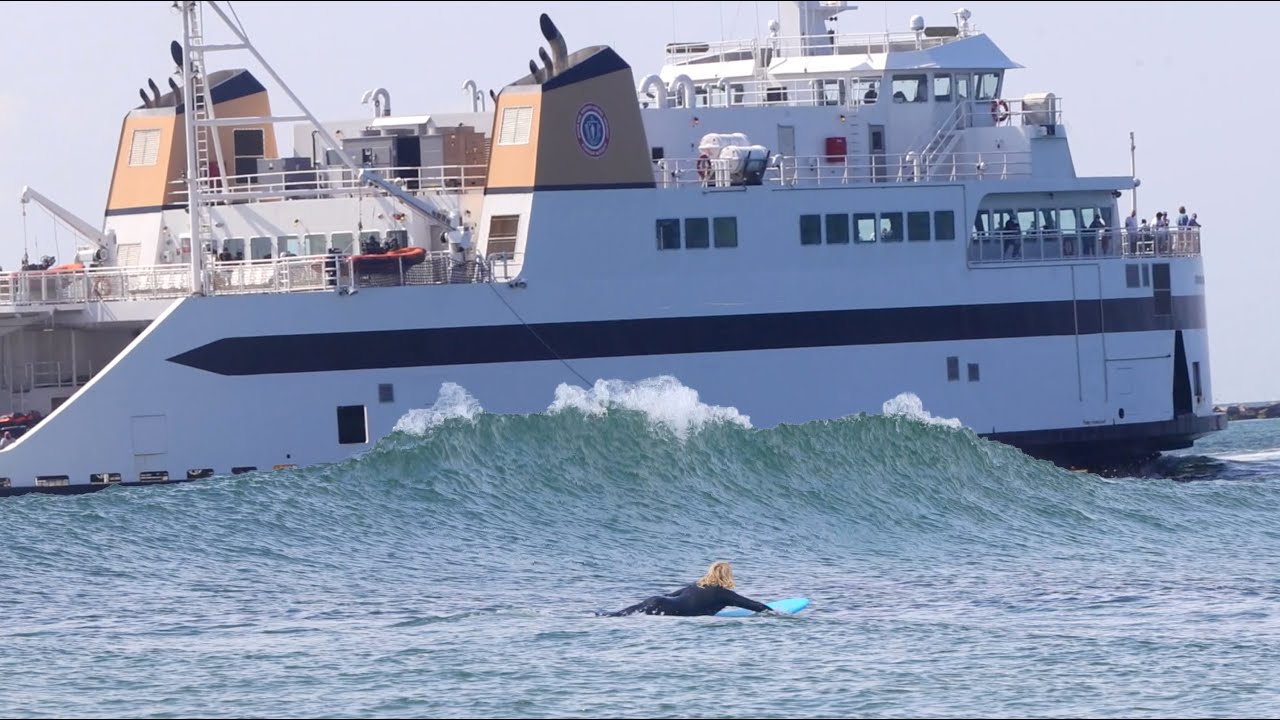 Biggest Ferry Wave Yet!? in Nantucket!