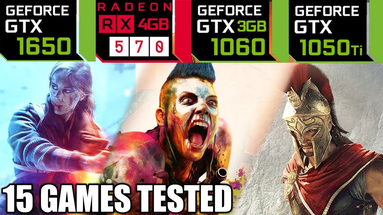 GTX 1650 vs RX 570 vs GTX 1060 3gb vs GTX 1050 ti - 15 Games Tested - Mid 2019