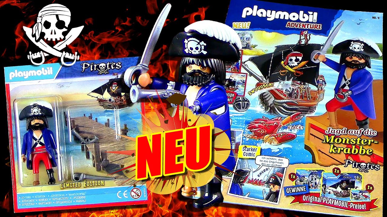 Playmobil ® Adventure Nr. 4 - Pirates / Piraten mit coolem Extra: Pirat + Waffen & Augenklappe
