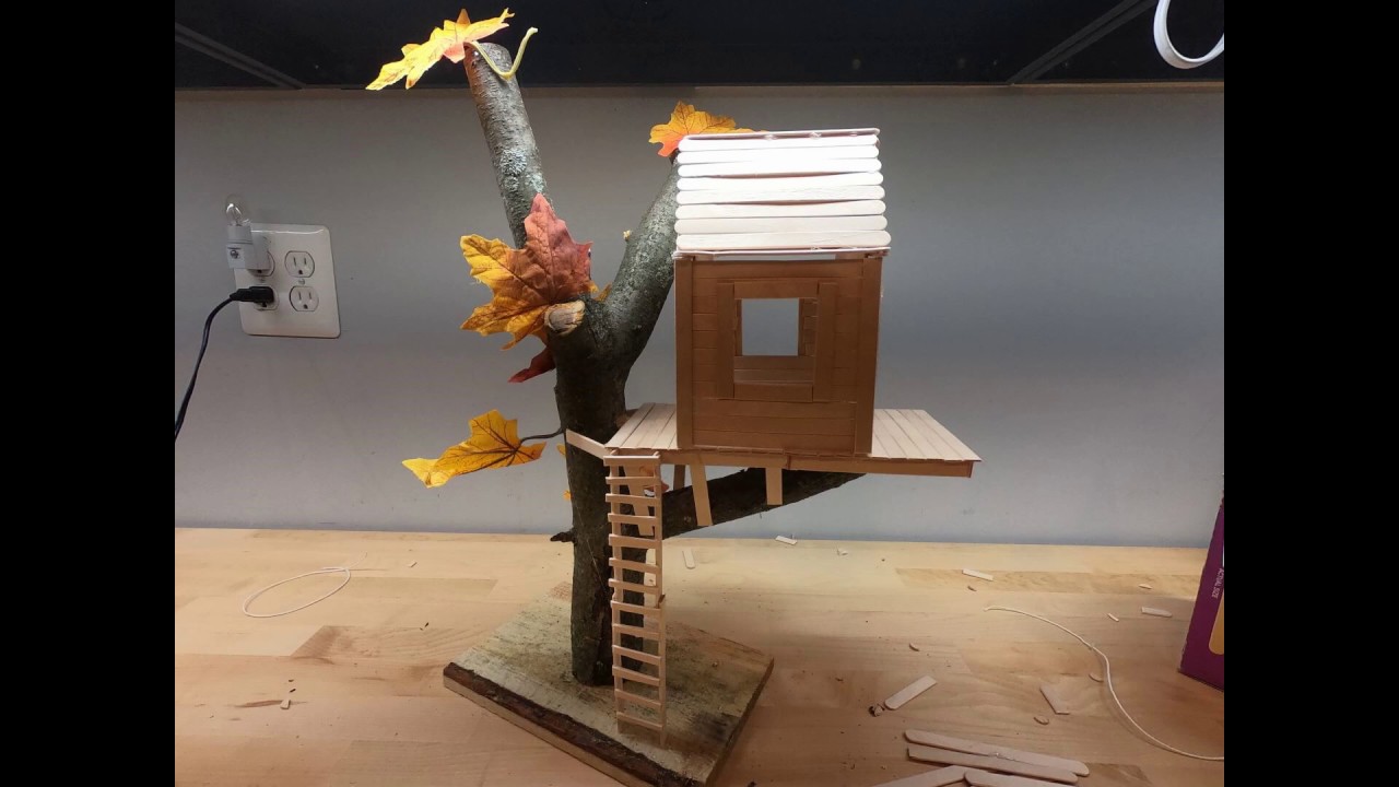 Popsicle Stick Tree House STEM Project