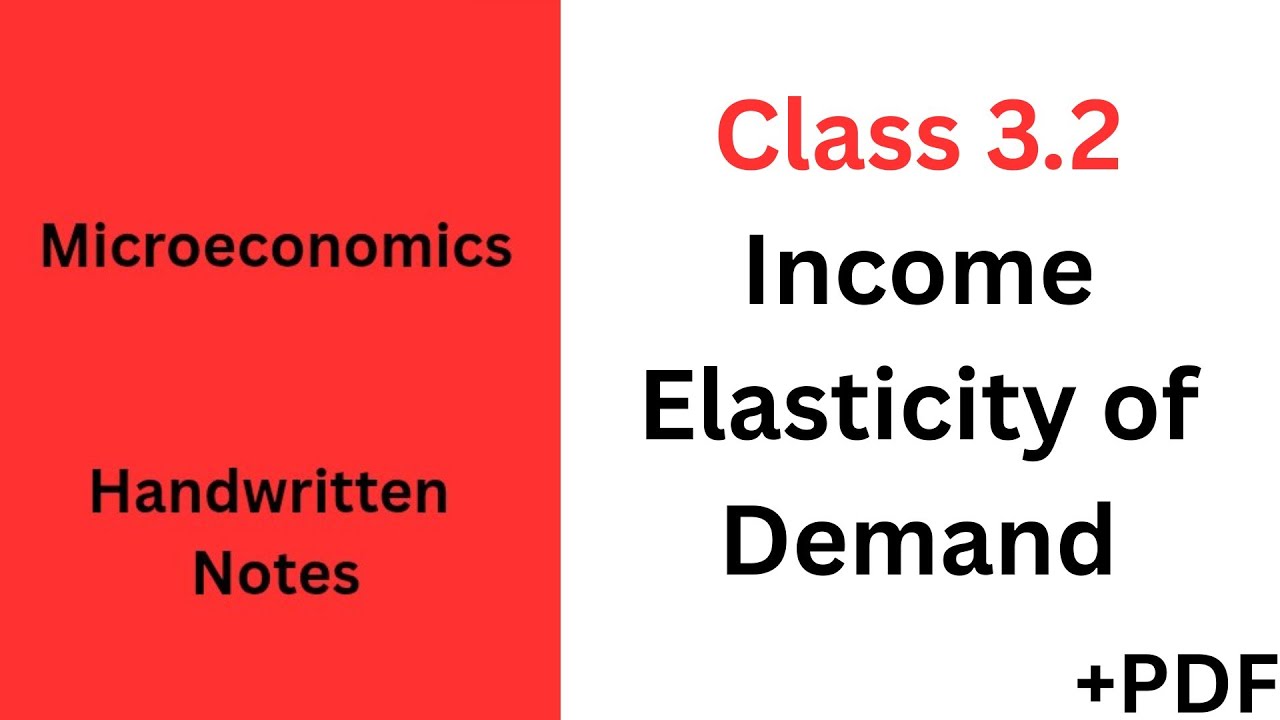 Income Elasticity of Demand | Microeconomics Class 4 | Handwritten Notes | UPSC | NET | MA Economics