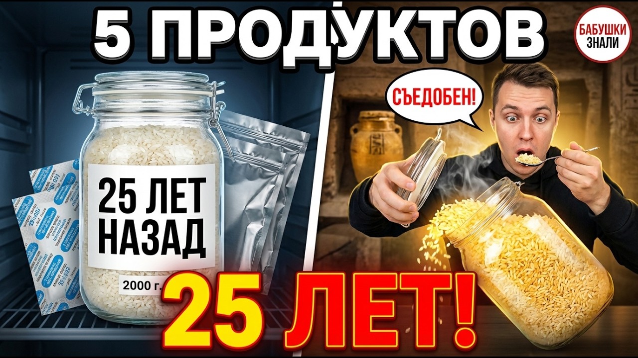 💀 Секрет бабушки — 5 продуктов, которые хранятся 25 лет