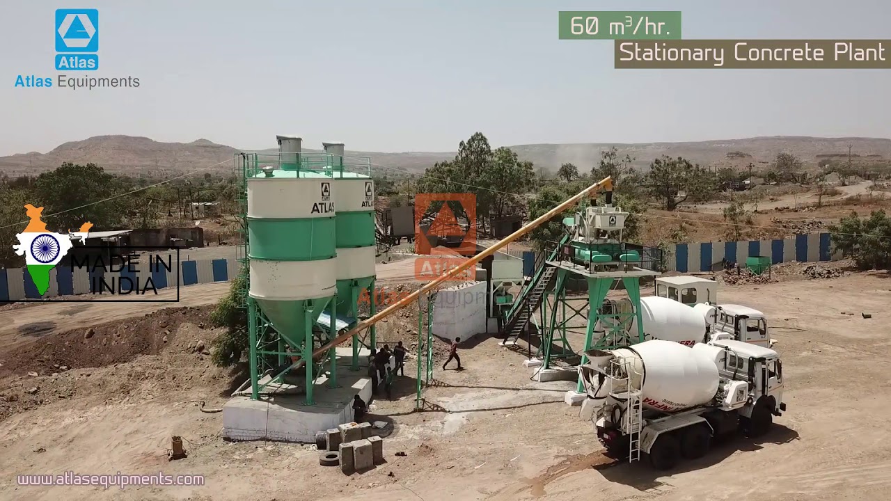 Concrete batching plant working - Ready mix machine
