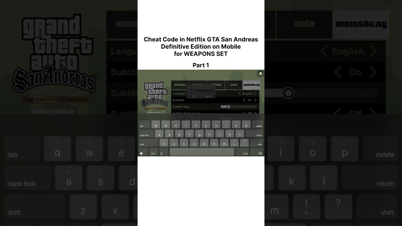GTA San Andreas Netflix Definitive Edition Weapon Cheats | Part 1 | #gta #gtasanandreas