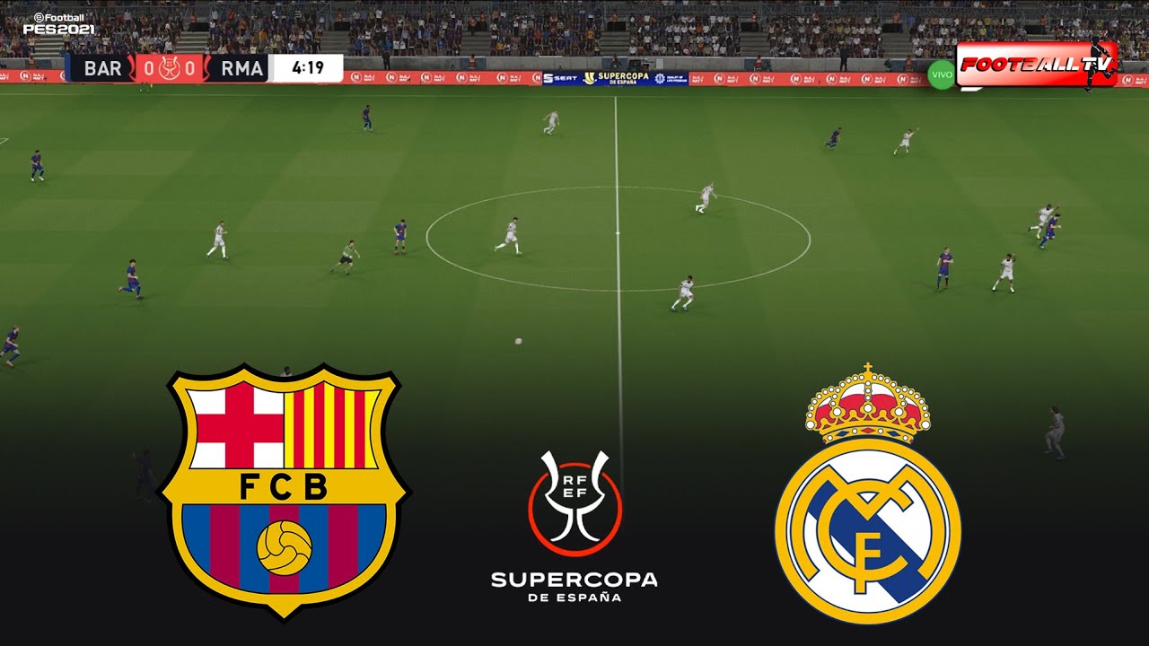 🔴Barcelona vs Real Madrid - Final Supercopa de Espana 2026 | Pes 21 Gameplay