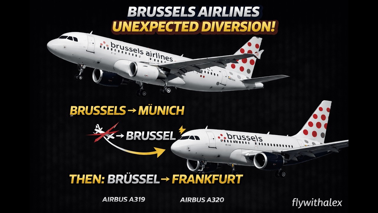 UNEXPECTED DIVERSION | Brussels Airlines | A319 / A320 | Brussels -  ̶M̶u̶n̶i̶c̶h̶ Frankfurt