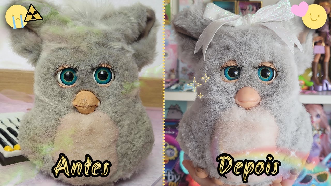 Do Lixo ao Luxo com Furby 2005 🦉 Bico estragado, mal funcionamento e pelo muito sujo!
