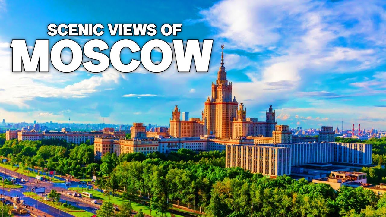 Aerial views of Moscow, Russia 🇷🇺 in 4k with relaxing music | Moscow, Russia by drone 2024