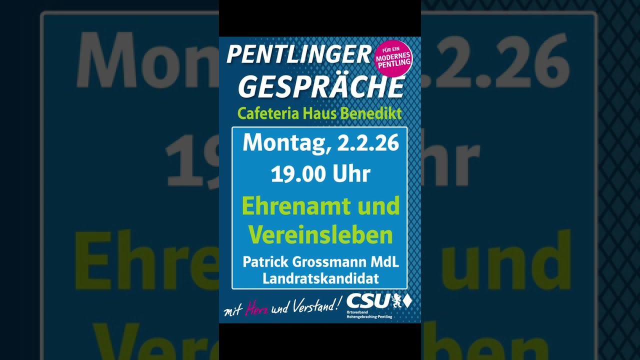 Pentlinger Gespräche zum Thema „Moderne Kommunalpolitik für Ehrenamt und Vereine“ 