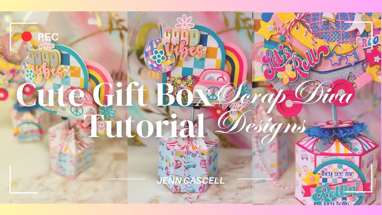 Cute Gift Box Tutorial from the May Release at Scrap Diva Designs @Scrapdiva29