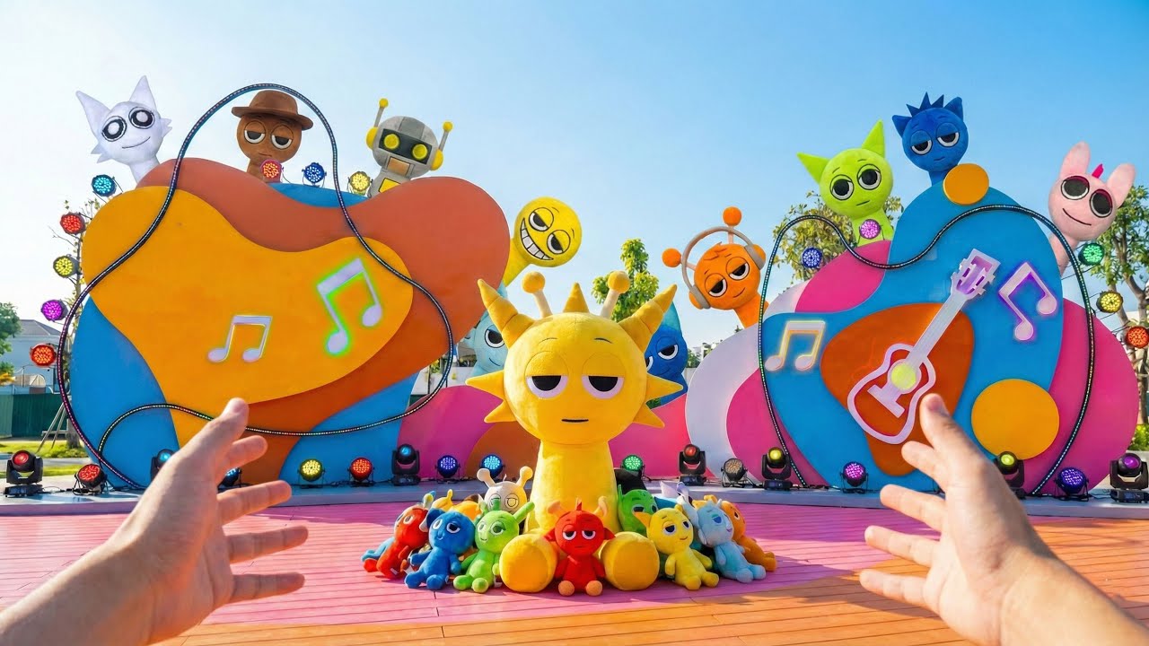 Can You Find Sprunki? They Are Playing on the Colorful Stage!