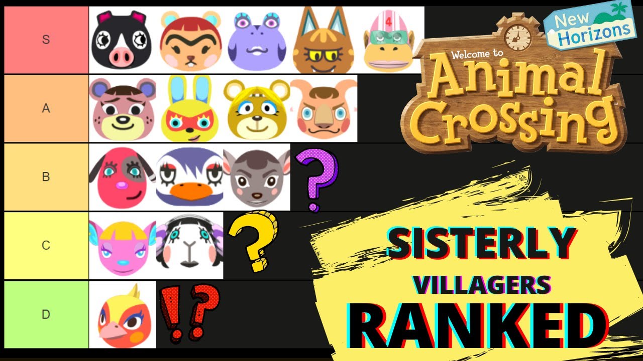 RANKING SISTERLY VILLAGERS | Animal Crossing New Horizons | TIER LIST