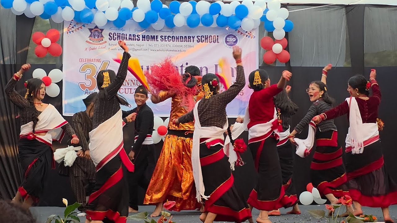 Newari lakhe performance by SEE batch 2k82 Scholars Home 