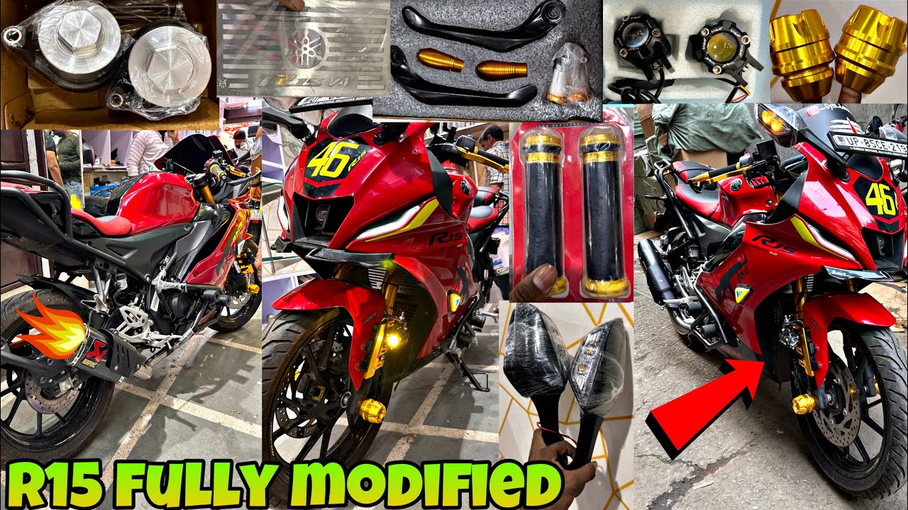 मथुरा से लेकर आए R15 V4 और करा दी फुल modified | R15 v4 exhaust modified
