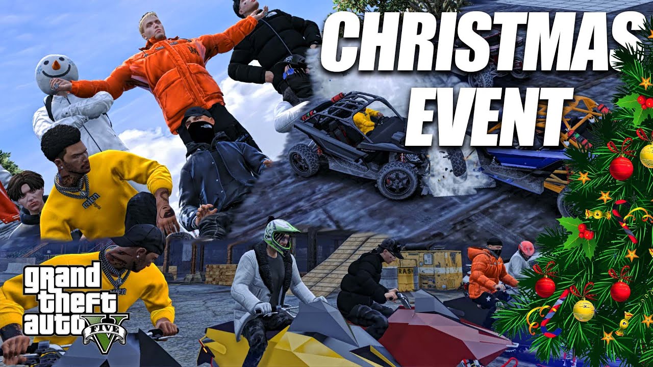 FUNNY MOMENT! EVENT NATAL TERBESAR DI GTA 5 ROLEPLAY!!!