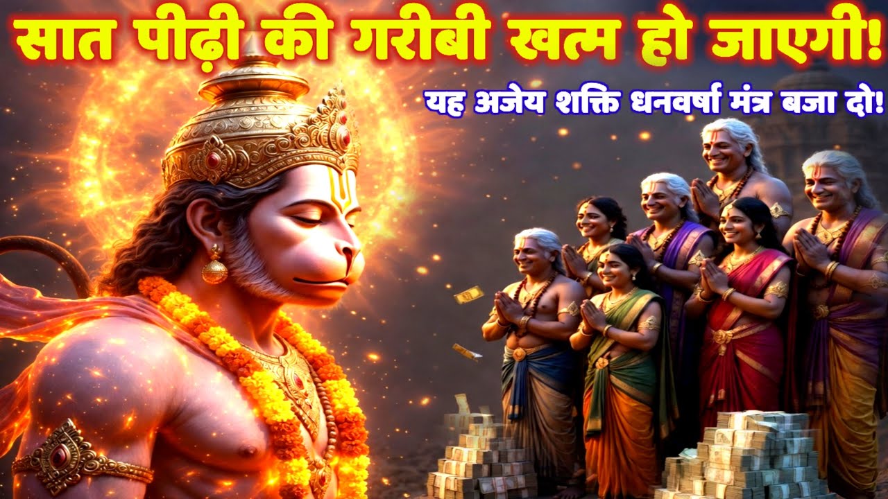 7 पीढ़ियों की गरीबी खत्म ❌​ अजेय शक्ति ​🔥 अपार धन! 💰 हनुमान मंत्र 🔊 Powerful Hanuman Mantra