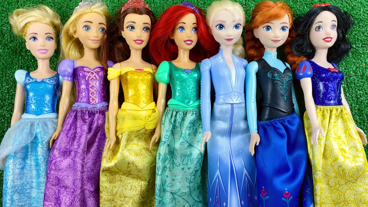 Disney Princess Doll Makeover ~ DIY Miniature Ideas for Barbie - Wig, Dress, Faceup, andMore! DIY