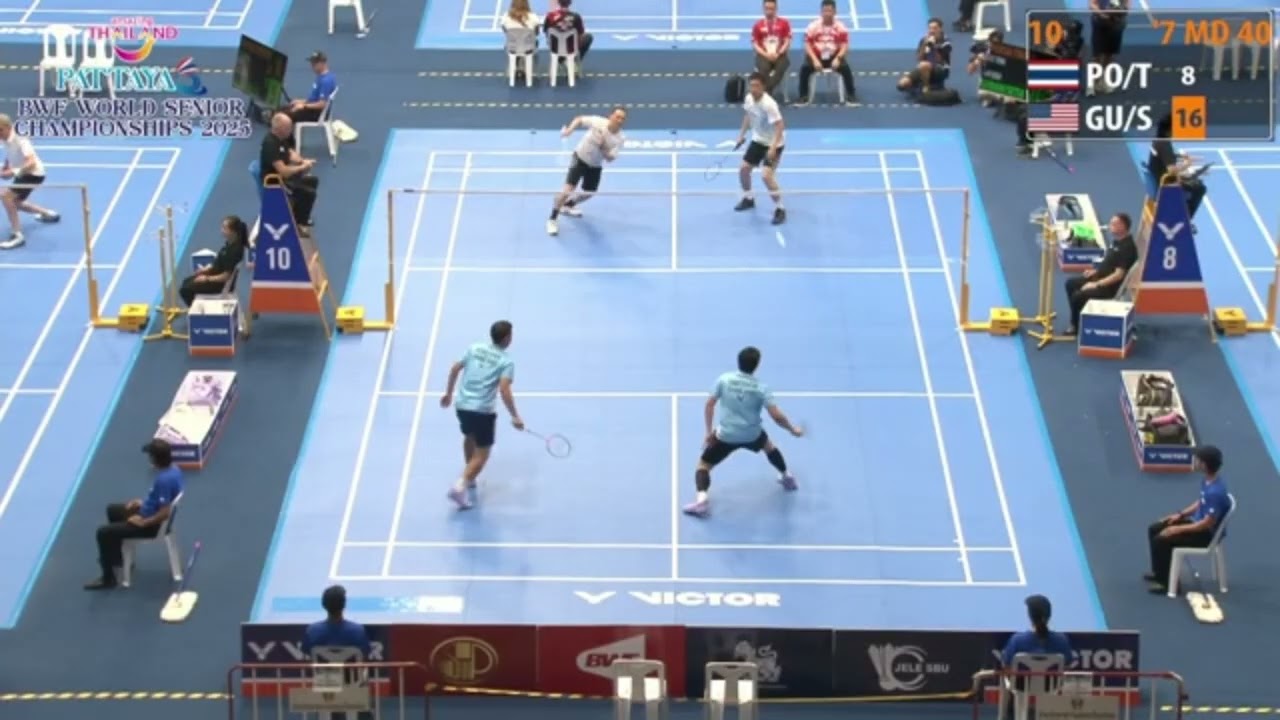 คลิปเต็ม  Setiwan Gunawan VS แมน ต่อ รอบชิงชนะเลิศ MD40 World Senior2025 14Sep25