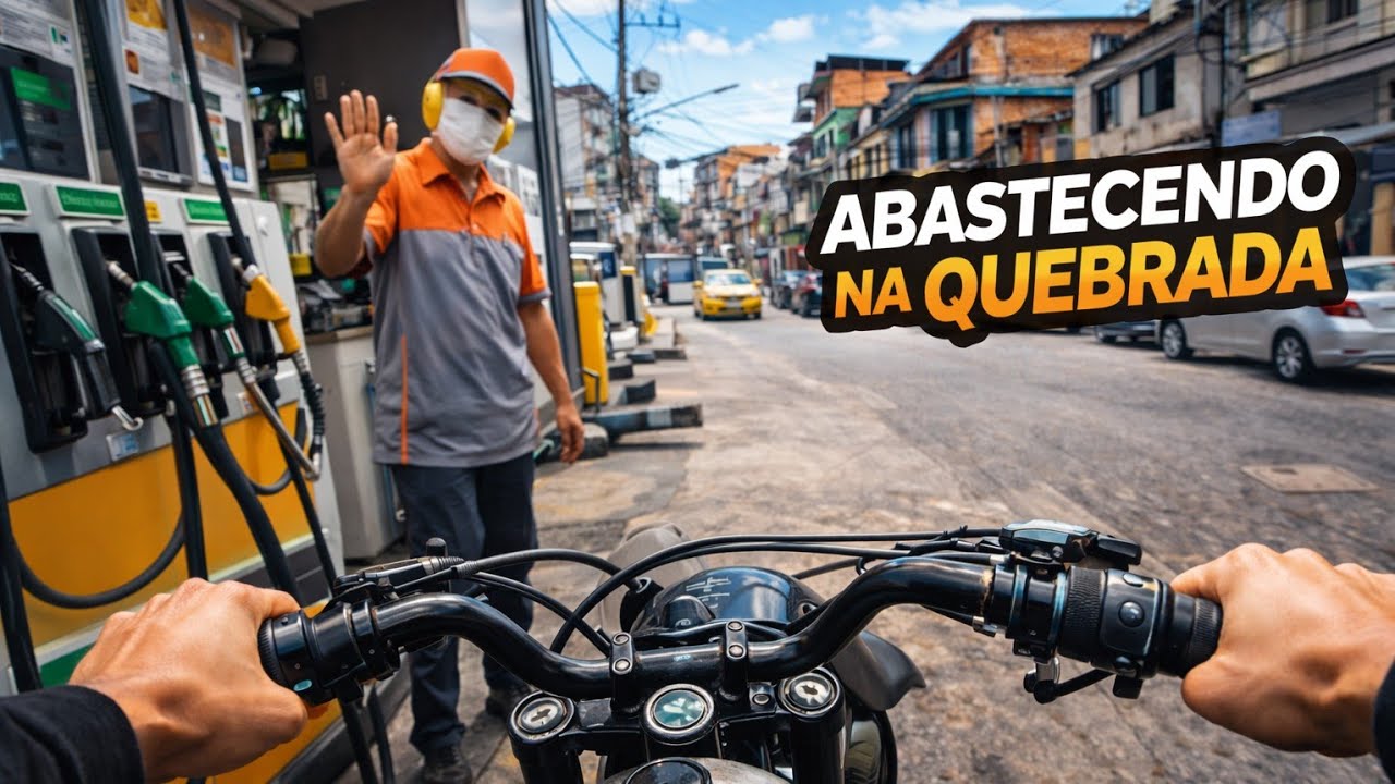 ROLÊ DE BIKE MOTORIZADA NA QUEBRADA E PARADA PRA ABASTECER 