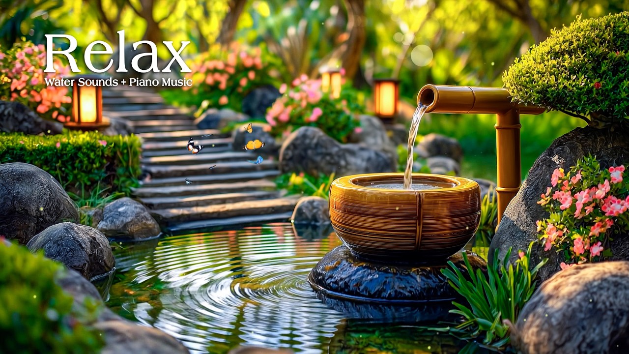 Healing Piano & Flowing Water Sounds 🍃 Stress, Anxiety & Depression Relief Music