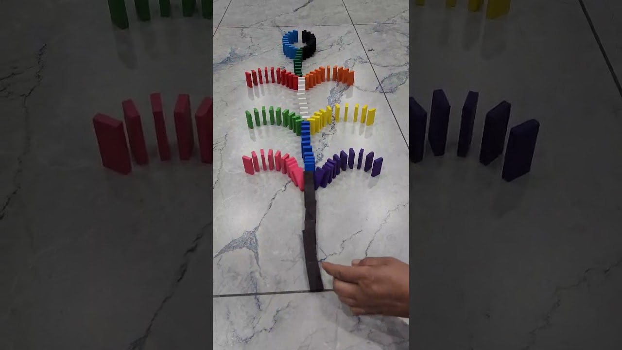 Flower Domino #domino #shorts #foryou #flowers #satisfying  #asmr