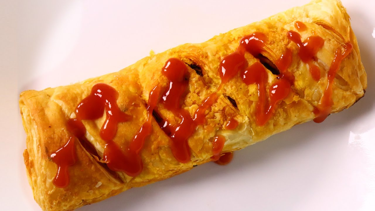 Homemade Chicken puff in Bakery Style | Chicken Stuffed Puff at Home | Live Food
