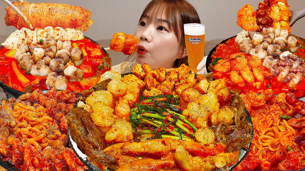 Sub)Real Mukbang- Говяжьи кишки 😋 (Коллекция блюд из говяжьих кишок) Острое рагу 🔥 ASMR KOREAN FOOD